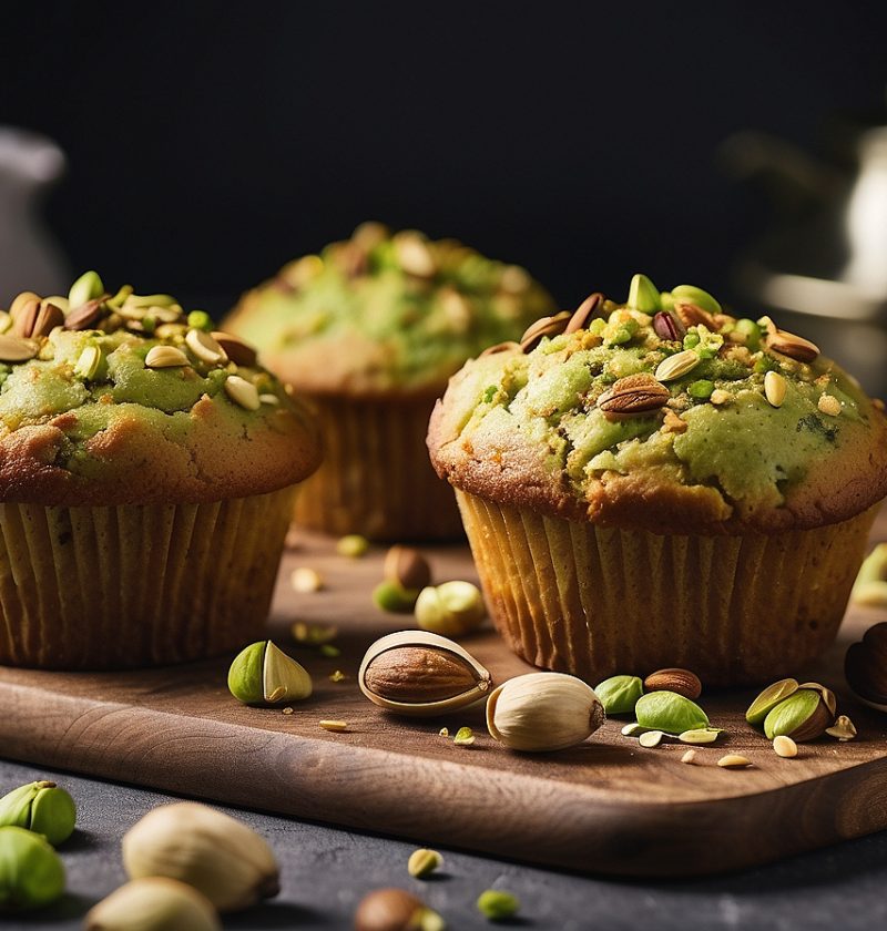 Irresistible Pistachio Muffins - A Nutty Delight to Satisfy Your Cravings