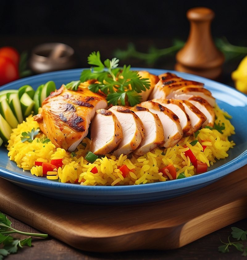 Golden Delight Chicken and Yellow Rice Recipe